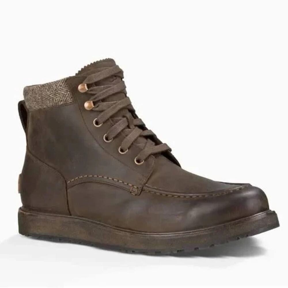 UGG Merrick Rugged Waterproof Brown Leather Mens Lace Up Boot 9.5